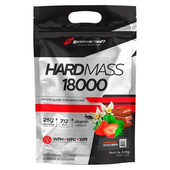 Hipercalórico hard mass 18000 3kg body action Menor preço em Hipercalórico hard mass 18000 3kg body action