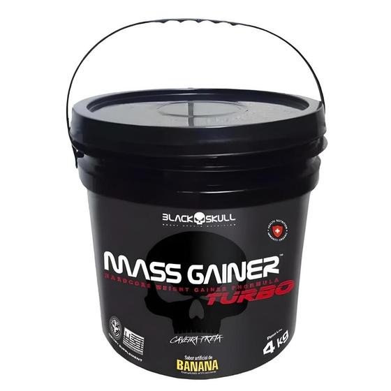 Imagem de Hipercalórico Mass Gainer Turbo Balde 4Kg - Black Skull