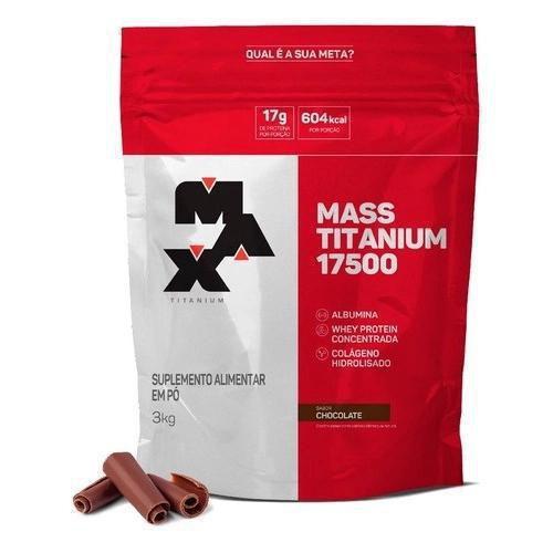 Hipercalórico Mass Titanium 17500 3kg Max Titanium - Chocolate Menor preço em Hipercalórico Mass Titanium 17500 3kg Max Titanium - Chocolate