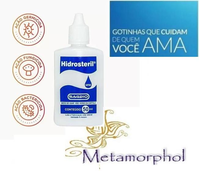 Imagem de Hipoclorito de Sódio p/Mochila de Emergência JW bactericida - Hidrosteril 50 ml.