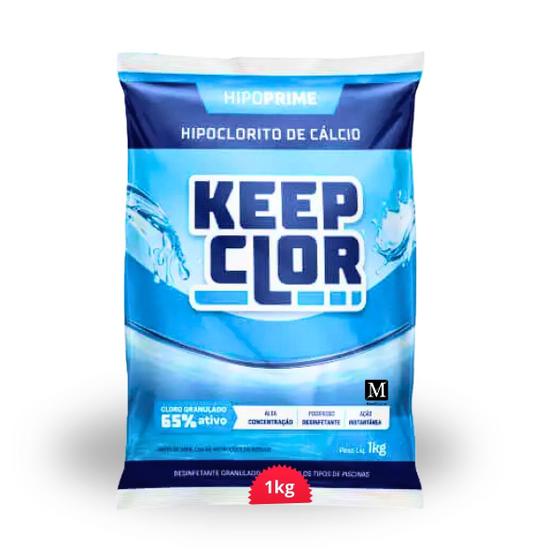 Hipoprime Cloro Hipoclorito de Cálcio 65% Granulado 1kg KeepClor Menor preço em Hipoprime Cloro Hipoclorito de Cálcio 65% Granulado 1kg KeepClor