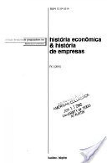 Imagem de Historia Economica E Historia De Empresas - V. 01