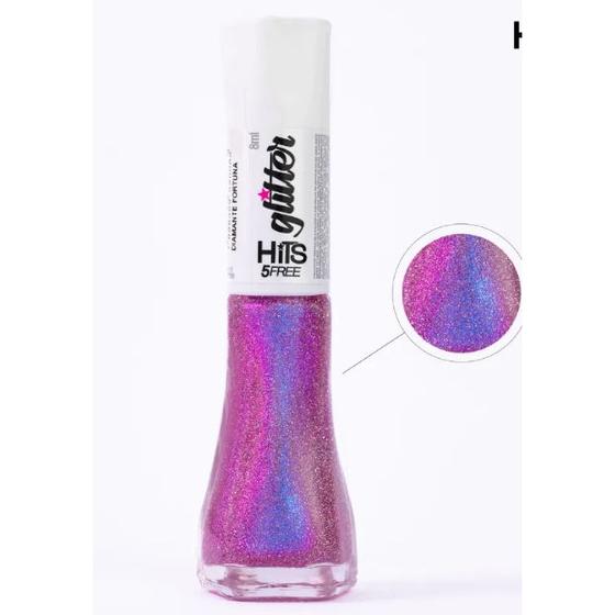 HITS - Esmalte Glitter Refletivo Multichrome - FREE - Diamante Fortuna - 8m