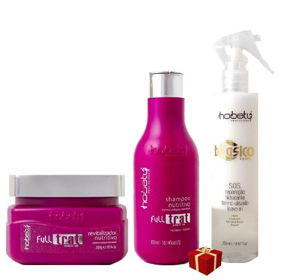 Imagem de Hobety Kit Full Trat Sh E Masc 300G+ Bifásico Leave-In 255Ml