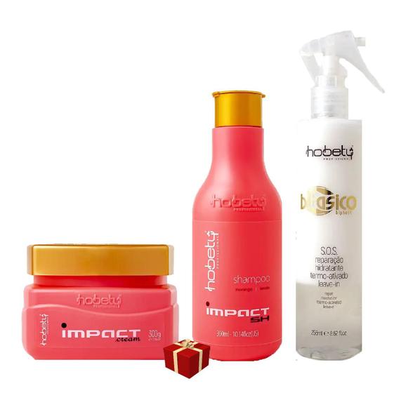 Imagem de Hobety Kit Impact Sha E Cond 300G + Bifásico Leave-In 255Ml