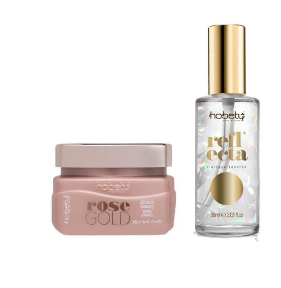 Hobety Kit Máscara Rose Gold 300 Gr + Oil Reflecta Antifrizz Kit de