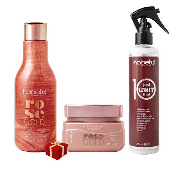 Imagem de Hobety Kit Sha E Cond Rose Gold + Just Unit Leave-In 255Ml