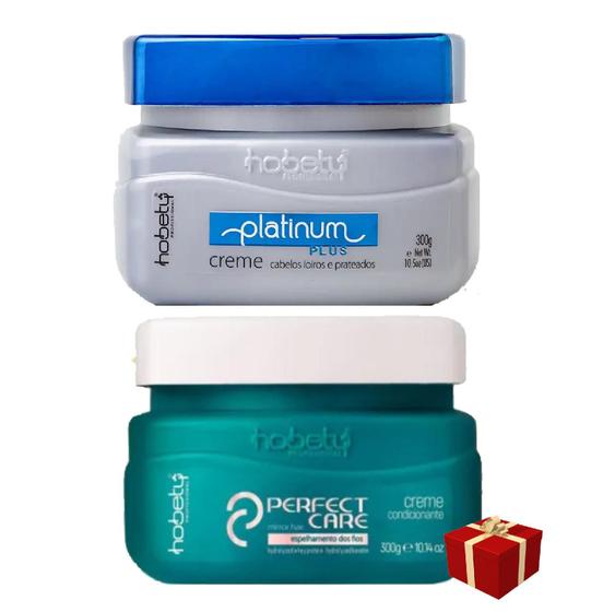 Imagem de Hobety Máscara Platinum Plus 300G +Máscara Perfect Care 300G