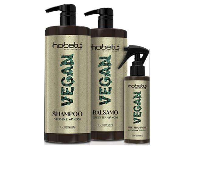 Imagem de Hobety Vegan Kit Shampoo+Bálsamo 2X1L E Pré-Shampoo 150Ml