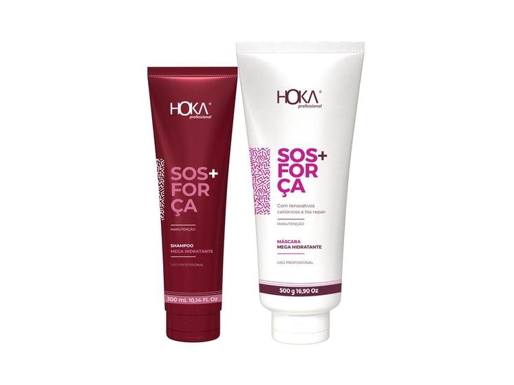 Imagem de Hoka kit s.o.s + força shampoo 300ml + mascara 500g