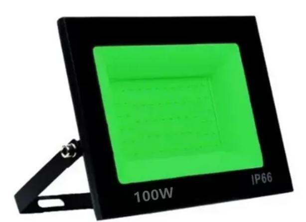 Imagem de Holofote 100w Led Verde Jardim Decoração110/220 Prova Dágua