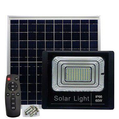Imagem de Holofote Refletor 60w À Prova D'Água Energia Solar com Painel Automático e Manual GT514 - Lorben