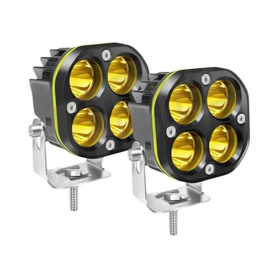 Imagem de Holofotes de LED 3 Polegadas 12V/24V - Faróis de Motocicleta com Luz de Neblina e DRL