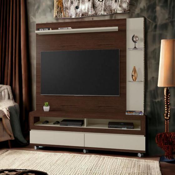 Imagem de Home para TVs 60" Buzios Nogal e Off White Bechara