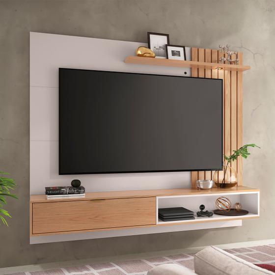 Imagem de Home Suspenso Com Prateleira e Nicho Ambiente Elegante