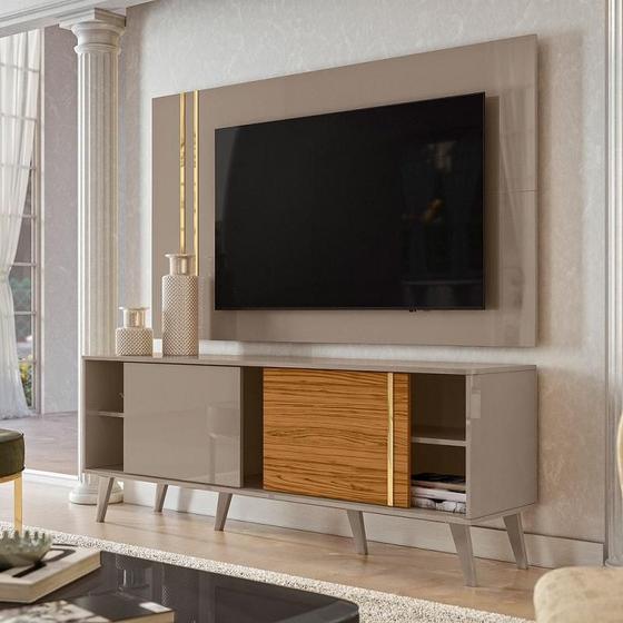 Imagem de Home Theater Cronos para TV de até 65 polegadas - FENDI / NATURALE - Madetec