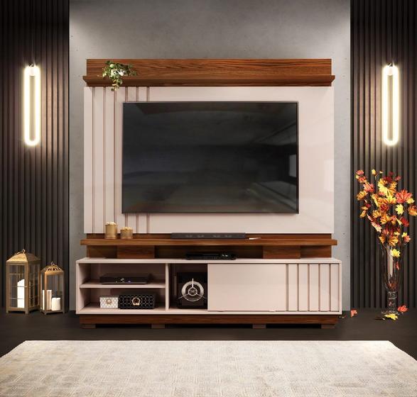 Imagem de Home Theater Detroit Cor Marroquim/OffWhite - Dj Móveis