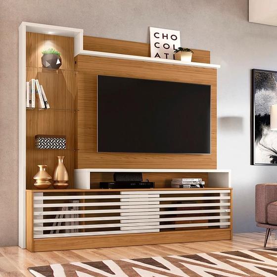 Imagem de Home Theater Frizz Prime para TV de até 55 polegadas - NATURALE / OFF WHITE - Madetec