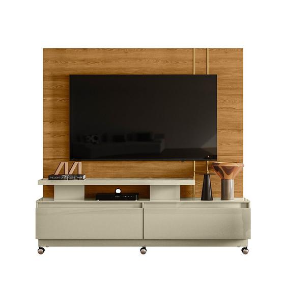 Imagem de  home theater new apolo cumaru/opala com  rodízios 953140   madetec