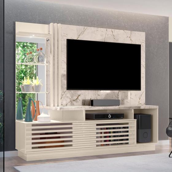 Imagem de Home Theater para TVs 60 Polegadas Dalibor Calacata Off-White