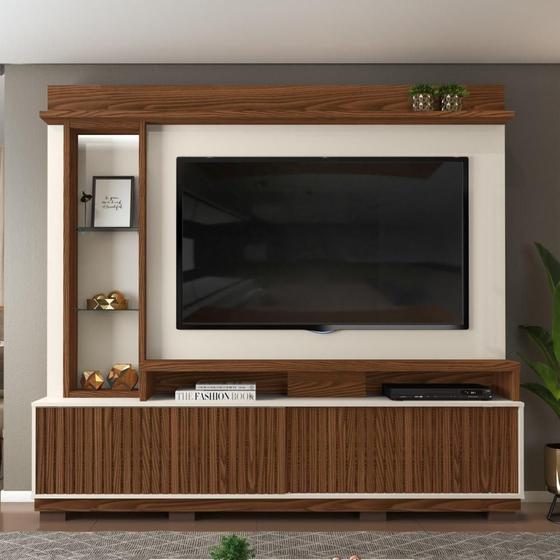 Home Theater Rack Para TV Até 65 Polegadas LED Sala de Estar 2 Portas