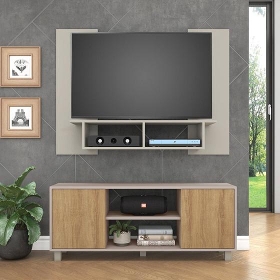 Home Theather 120cm Rack 2 Portas e Painel para Tv 48 Polegadas City Menor preço em Home Theather 120cm Rack 2 Portas e Painel para Tv 48 Polegadas City