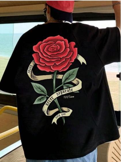 Imagem de Homens Camiseta Masculina rosa streetwear Camisa Style