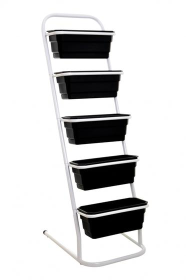Horta vertical Plante em casa ou apartamento, Jardineira Floreira com 5 vasos de 40 cm Al-260 Menor preço em Horta vertical Plante em casa ou apartamento, Jardineira Floreira com 5 vasos de 40 cm Al-260