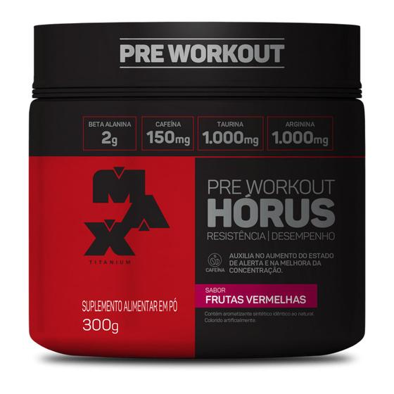 Imagem de Hórus Pré Treino Workout Sabor Frutas Vermelhas  300g - Max Titanium