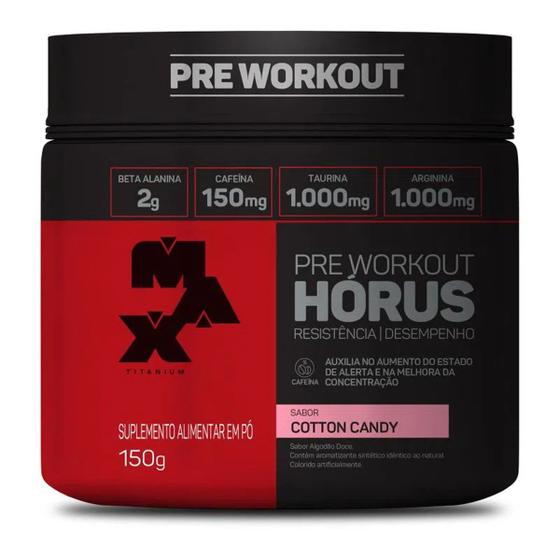 Imagem de Horus Pre-workout 150g Cotton Candy (Algodao Doce) Max Titanium