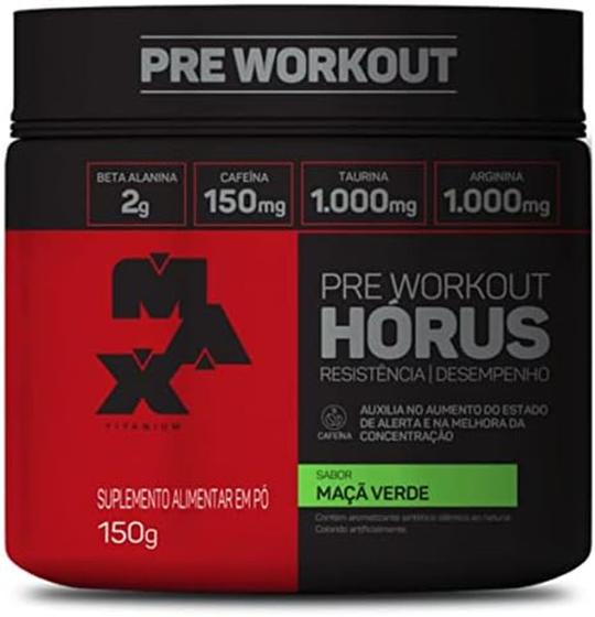 Imagem de Hórus Pre Workout 150g Maçâ Verde - Max Titanium