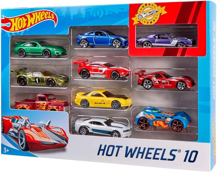 Imagem de Hot Wheels 10 Carros Sortidos Modelos Variados Mattel 54886