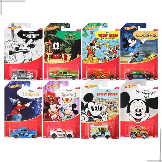 Imagem de Hot Wheels 2018 Disney 90th Anniversary Kit c/ 8 carrinhos