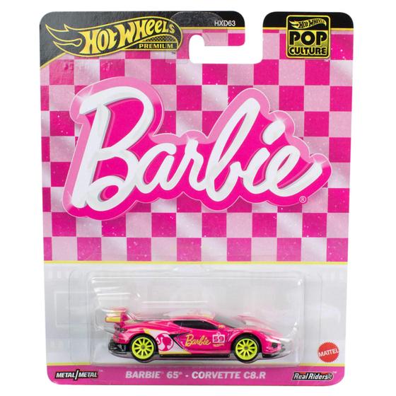 Imagem de Hot Wheels Barbie '65 Corvette C8.R - Carro de Metal Fundido 1:64