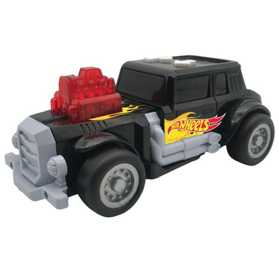 Imagem de Hot Wheels Carros Hot Rod Preto com Luz e Som Multikids - BR1823