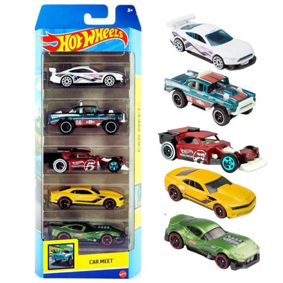 Imagem de Hot Wheels Cartela de Carrinhos com 5 Mattel - Escolha o Kit