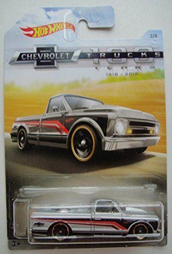 Imagem de Hot Wheels Chevrolet Trucks 100 Anos, Prata '67 Chevy C10 3/8