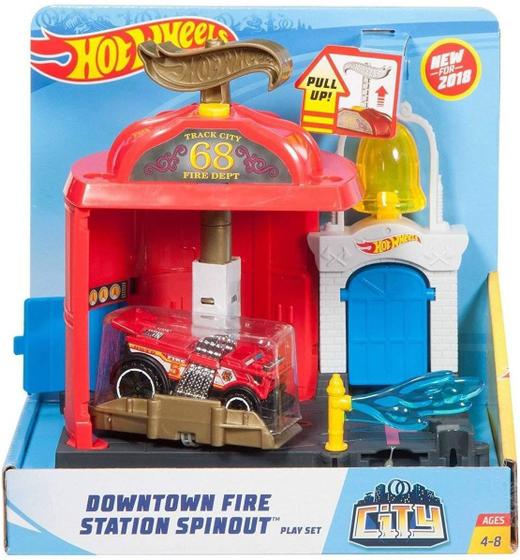 Imagem de Hot Wheels City Downtown FIRE Station SPINOUT Play Set