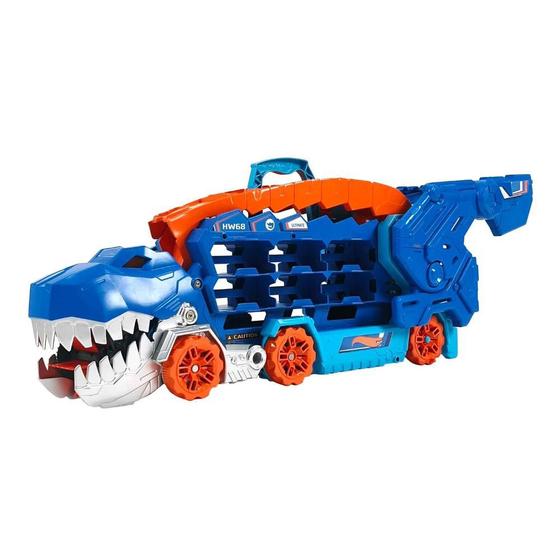 Hot Wheels City Pista Super Reboque de T Rex - Mattel Menor preço em Hot Wheels City Pista Super Reboque de T Rex - Mattel