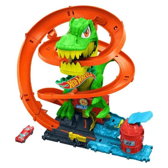 Hot Wheels City Pista T-Rex X Quartel de Bombeiros - Mattel