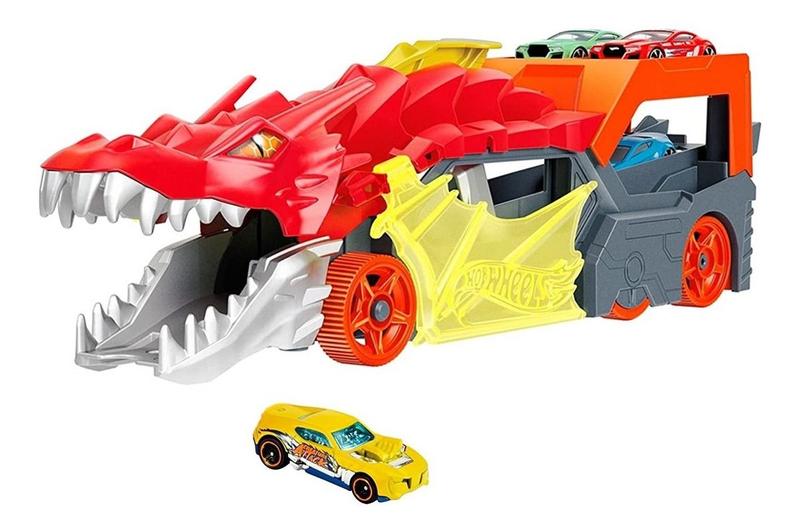 Imagem de Hot Wheels City Reboque De Dragão Com Carrinho Gtk42 Mattel