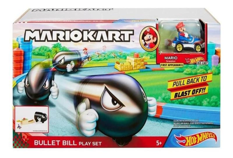 Imagem de Hot Wheels Lançador Mario Kart Bullet Bill Mattel