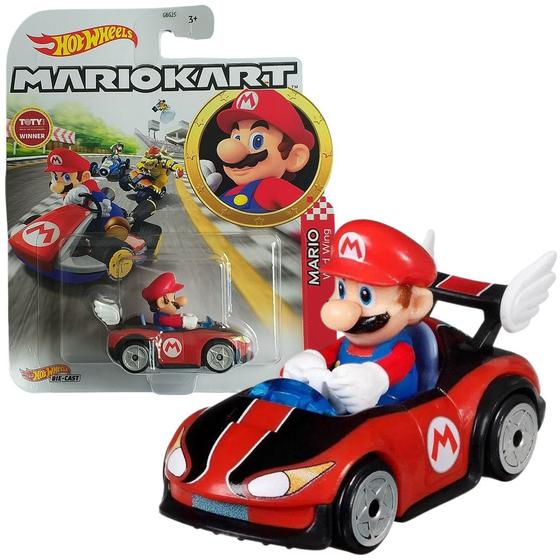 Hot Wheels Mario Kart Carrinhos Escala 1:64 Brinquedo do Mario 3 + Anos ...