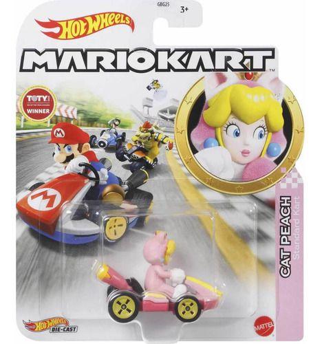 Imagem de Hot Wheels Mario Kart Cat Peach Standard Kart Grn13