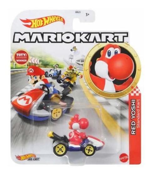 Imagem de Hot Wheels Mario Kart Red Yoshi Standard Kart Gpd90