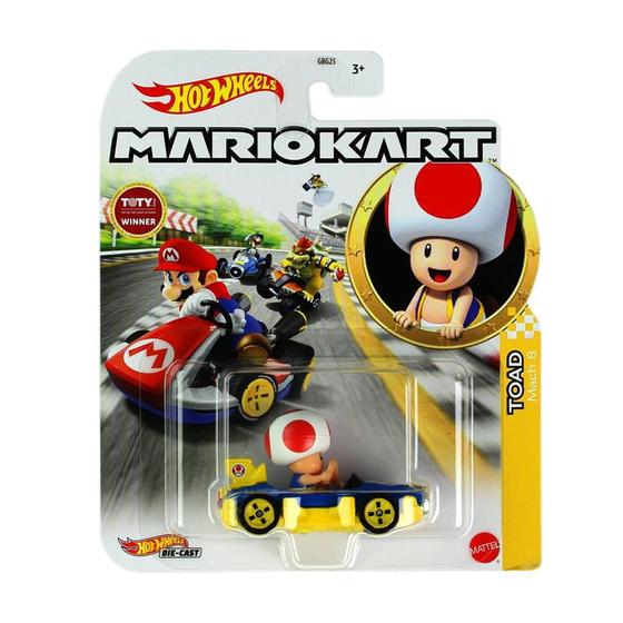 Hot Wheels Mario Kart Toad Hdb35 Mattel Carrinho de Brinquedo