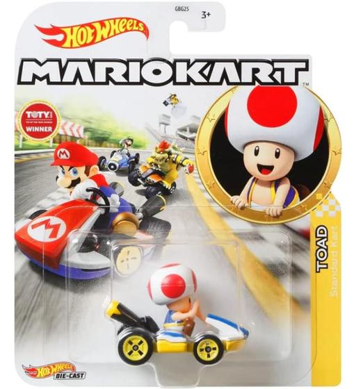 Imagem de Hot Wheels Mario Kart Toad Standard Kart GJH63 - Mattel (41167)