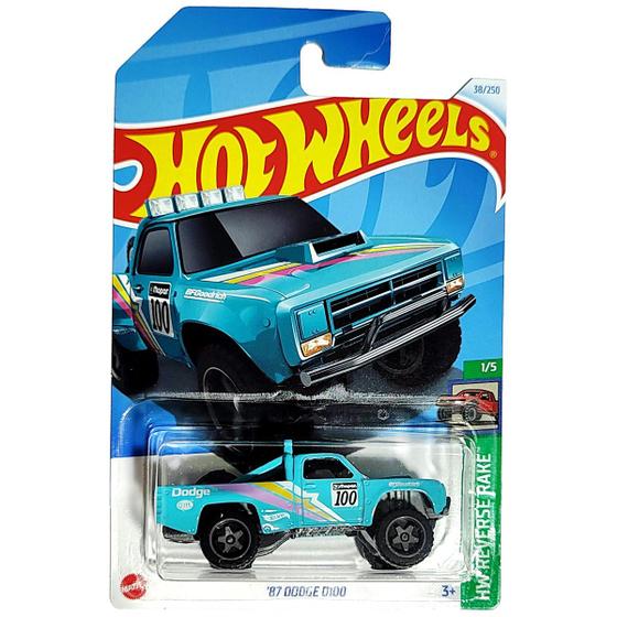 Imagem de Hot Wheels Mattel HW Reverse Rake '87 Dodge D100 38/250 (Lote H - 2024)