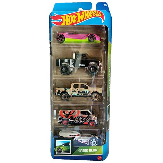 Imagem de Hot Wheels Mattel Speed Blur Com 5 (Modelos Na Descrição)