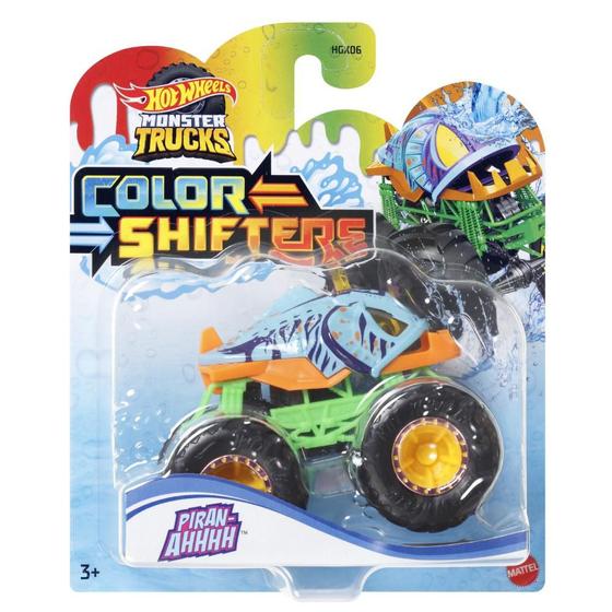 Imagem de Hot Wheels Monster Trucks Color Shifter Piran-Ahhh - Mattel